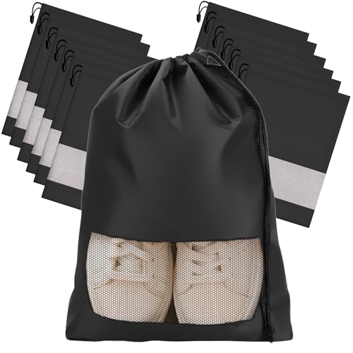 Image of F8WARES 12PK Premium Nylon Shoe Bag for Travel & Storage Travel Organizer for Women & Men Travel Accessories Shoes Bag for Travel - Shoe Bags Pouches Travel Essential - Shoe Cover for Travelling