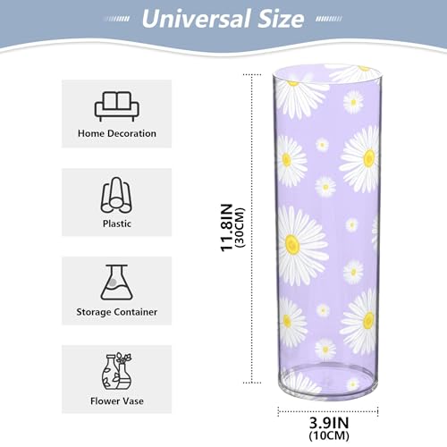 Vase transparent en plastique pour décoration de table de salon - 3