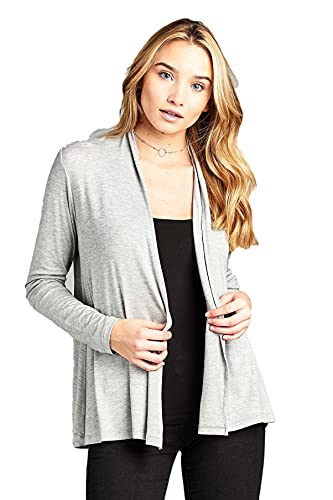 Image of Women Casual Open Front Long Sleeve Lightweight Softest Viscose Made from Bamboo Cardigan