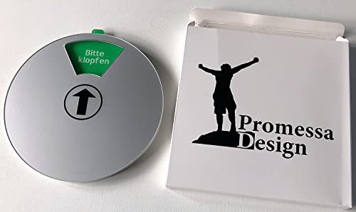 FREI - BESETZT rundes Schild Grau-15 cm-Bitte klöpfen-Nicht im Büro-Bitte warten-Bitte nicht stören-In einem Meeting-Bin gleich zurück. (Grau)