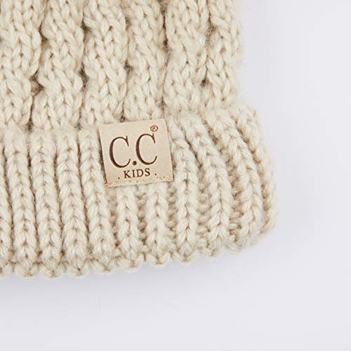 Image of C.C Exclusives Children Kid Double Pompom Knitted Beanie for Kids Ages 2-5 (KID-23)(KID-24)(KIDS-2055)