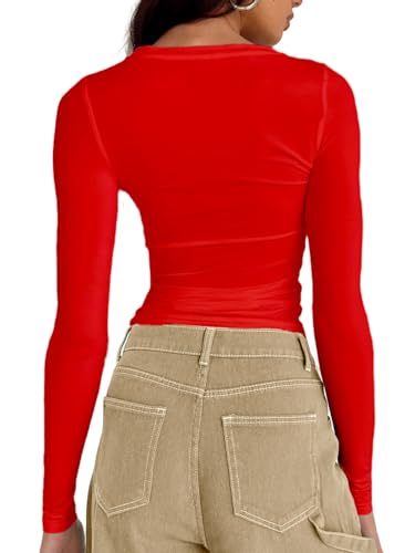 Image of Dwnval Womens Classic Short Sleeve Summer TOS Crew Neck Slim Fit Crop T Shirt