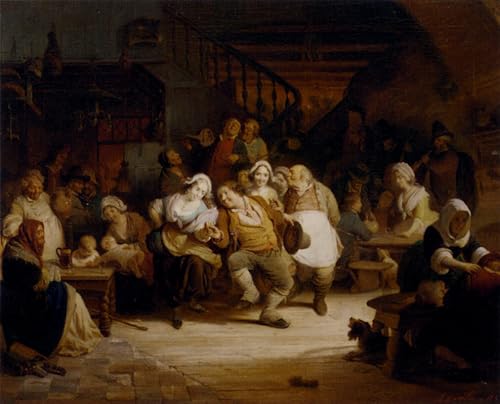Cuadro de August De Wilde figuras en una taberna lienzo para tapar paredes vacías