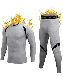 Muezna Herren Thermounterwäsche Set mit Fleece