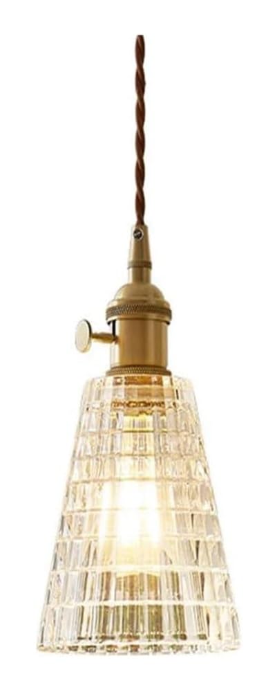 Suspension antirouille en laiton et verre lustre de prestige