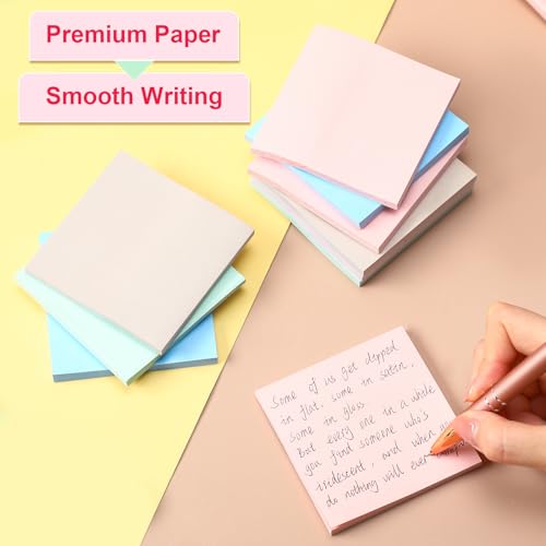 Image of Fainne 120 Pack Sticky Notes Bulk 3x3 Multicolor Self Stick,Cute Color
