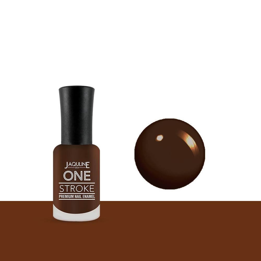 JAQULINE USA One Stroke Premium Nail Enamel | High-Pigment | Quick-Dry Formula | Long-Lasting | Glossy Finish | Hot Fudge J27,8ml-picture-14