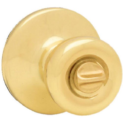 Kwikset93001-210 Tylo Privacy Bed/Bath Knob in Polished Brass