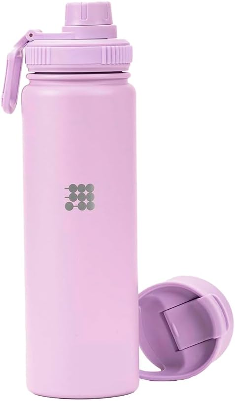 Cubitt Insulated Sports Hydro Water Bottle 24 oz, 2 Lids (Coffee Lid and Wide Mouth Twist Sports Lid), Stainless Steel, Double Walled. Cold for up to 24 hours, Hot for up to 12 hours Purple