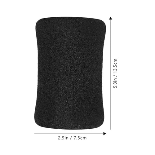 4 PCS Cubiertas negras para máquina de ejercicio de gimnasio, almohadillas de repuesto, cubiertas de espuma para extensiones de piernas, acolchado para rodillo y tubo amortiguador miniatura 6