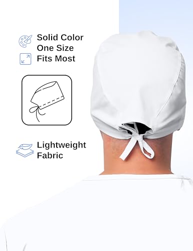 Image of Solid Working Cap Scrub Cap for Women and Men Unisex Surgical Cap Comfortable and Stylish Scrub Hat