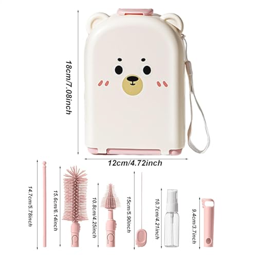 Brosse de nettoyage pour biberon et vaisselle silicone de bébé