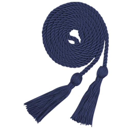 Image of Graduation Honor Cord 68 inch Grad Braided Honor Cords with Tassel Honor Rope Grad Cords for Graduation Students Bachelor Master Doctoral Gown Grad Decor (Navy Blue)