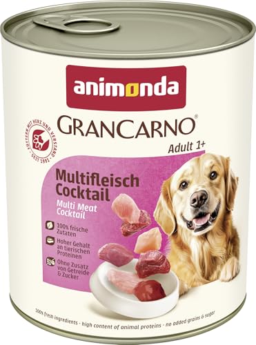 animonda GranCarno Adult Multifleisch-Cocktail (6 x 800 g), Hundenassfutter für...