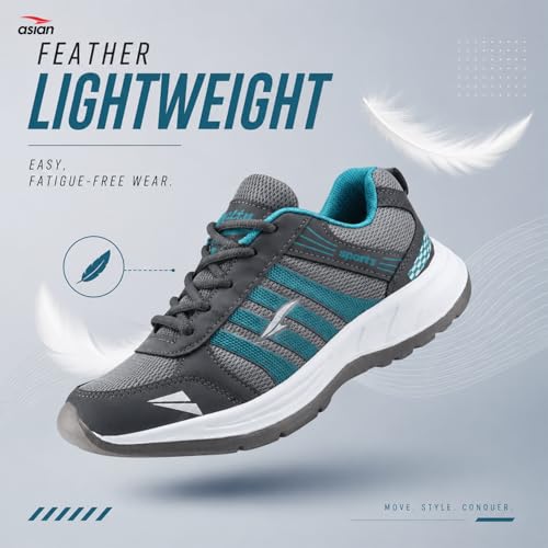 Image of ASIAN Wonder-21 Men's Running Shoes | Lace-Up Shoes with Lightweight Mesh Upper | Cushioned Comfort & Durable Grip for Daily Use