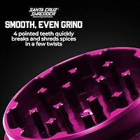 Santa Cruz Shredder Gewürzmühle aus Metall, gerändelte Oberseite für stärkeren Halt, 3-teilig, mittelgroß, 5,6 cm, Rosa – Ansicht 3
