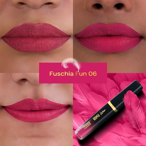 Image of FACES CANADA Comfy Matte Wow Liquid Lipstick - Fuschia Fun 06 (Pink) 3.8ml | One Swipe Application | Highly Pigmented | Comfortable Wear | Glides Smoothly | Long Lasting | Transferproof
