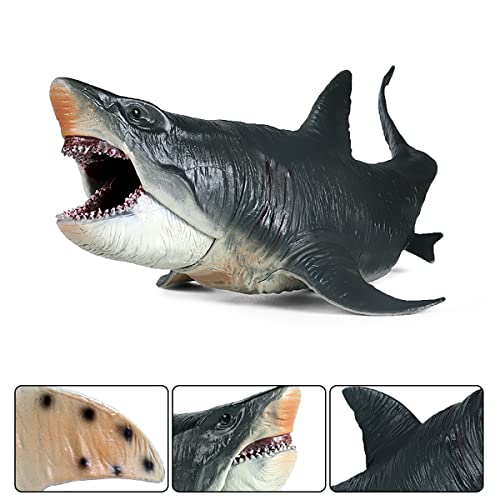 Coyka – Megalodon Action Figure – Great Shark Toy - Prehistoric Sea Creature – Gray – 11 Inch #TOP6