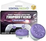 KontrolFreek FPS Freek Galaxy Purple for PlayStation 4 (PS4) and PlayStation 5 (PS5) | Performance Thumbsticks | 1 High-Rise, 1 Mid-Rise | Purple
