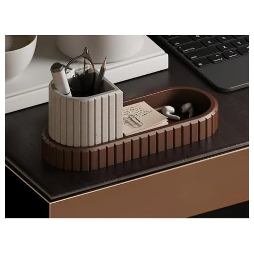 Organizador de Mesa com Porta-Lápis e Bandeja, Design Moderno