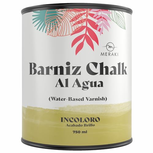 BARNIZ CHALK PAINT MERAKI, al agua BRILLO (750ML)