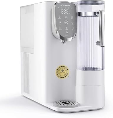 Countertop Reverse Osmosis Water Filter, Chills Purified Water 40°F, 6 Stage w/UV RO Filtration System, Removable Water Pitcher, Removes 1K+ Impurities NSF 372 & 58, Large Capacity & Quick Dispense