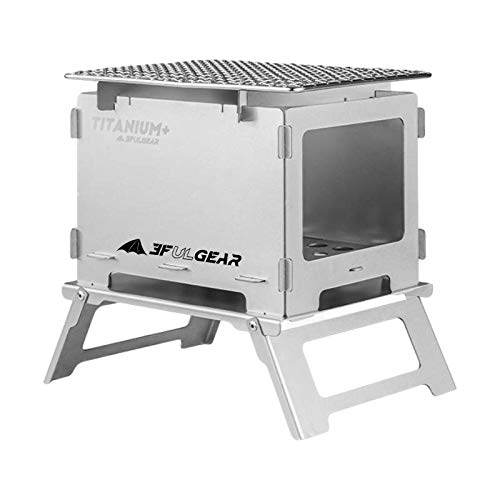 Amazon.co.jp: 3F UL GEAR Titanium Alloy Wood Stove Outdoor Camping Picnic  Barbecue Lightweight and Easy to Assemble BBQ Grill Cooking Camping  Portable Equipment for Fall / Winter Fashionable Stainless Steel BBQ Grill (