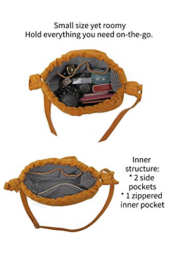 Jeelow Canvas Duffel Backpack For Men & Women Vintage Leather Travel School (Brown)4