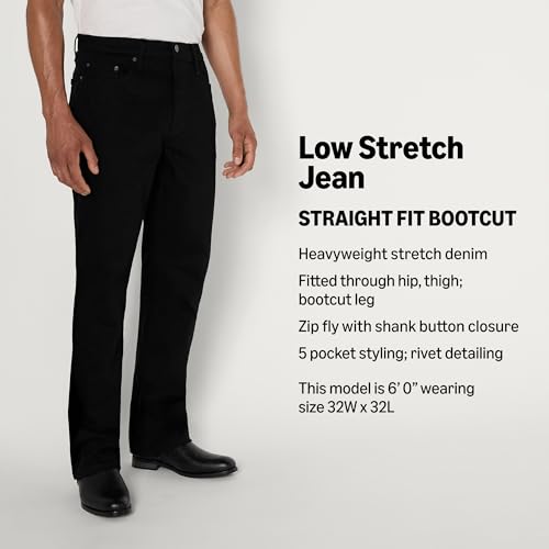 Amazon Essentials Men's Heavyweight Denim Straight-Fit Bootcut Jeans with 5 Pocket Styling, Zip Fly, Stretch, Black, 29W x 28L by Amazon Essentials - Used condition - Image 4
