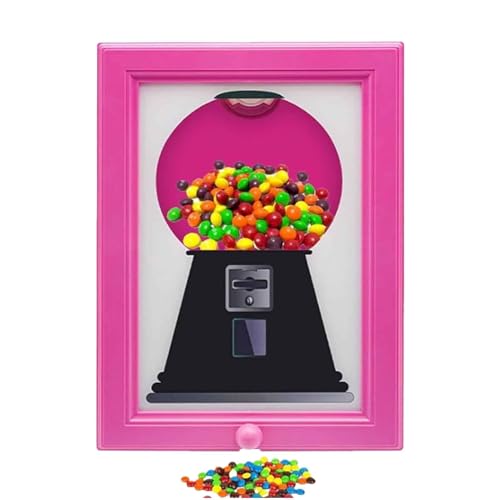 Dispensador De Dulces con Marco para Fotos, Dispensador De Dulces para Niños, Máquina De Chicles De Pared, Decoración Vintage para El Hogar, Diseño Fácil De Reponer.