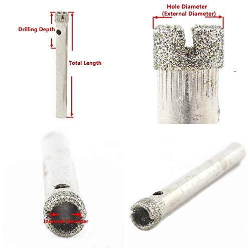 Brocas diamantadas coated 6 8 10 12 13 14 mm pack 6 miniatura 7