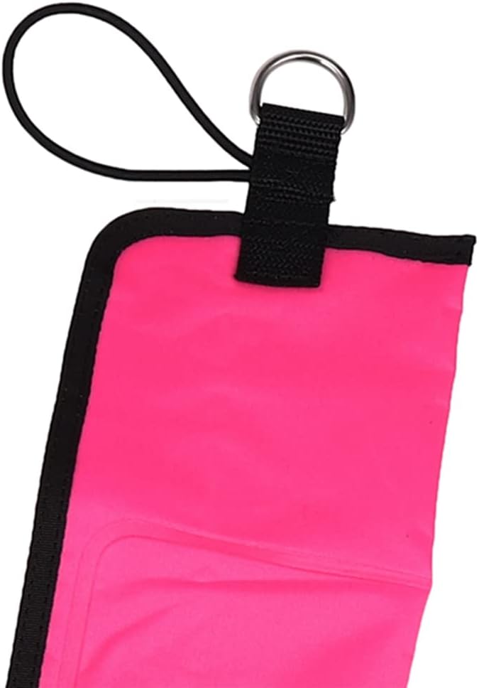 2pcs 1M Scuba Diving Inflatable SMB Signal Marker Buoy Visibility Float Signal Tube Sausage,Rose Red