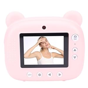 Drfeify Rosa Cartoon Sofortbildkamera für Kinder