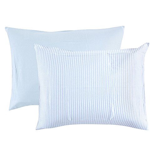 Touched by Nature Unisex Baby and Toddler Organic Cotton Toddler Pillowcase, Powder Blue, One Size