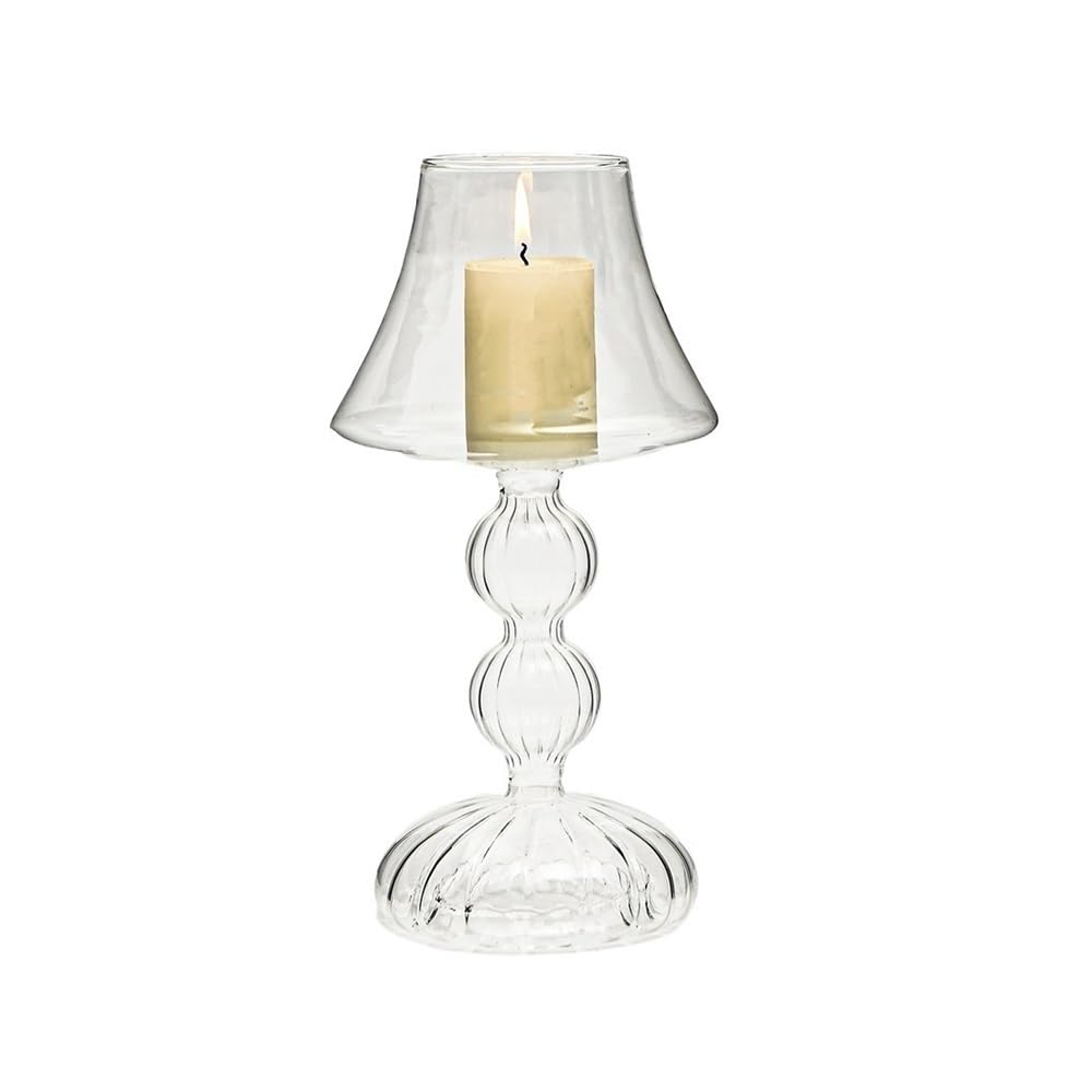 Candle Holder Transparent Glass Candlestick Home Table Decoration Wedding Shooting Props Candlestick