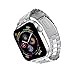 ARTCHE Für Apple Watch Armband Series 7 45mm/44mm/42mm, Rostfreier Edelstahl Ersatzband Kompatibel mit iWatch Armband Series 7/SE/6/5/4/3/2/1, Klassische 5 Perlen Armbänder für Damen Herren, Silber