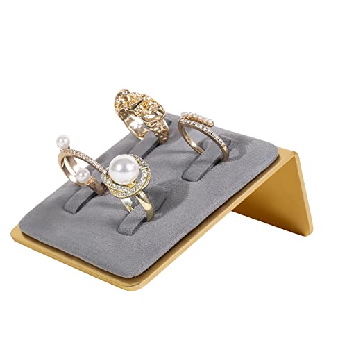 Reviews de Venta de Anillos del mes. 41 GemeShou Expositor de anillos gris para la venta, Porta-anillos pequeños de terciopelo para joyas, Organizador de almacenamiento de anillos para ventas minoristas【Porta-anillos...