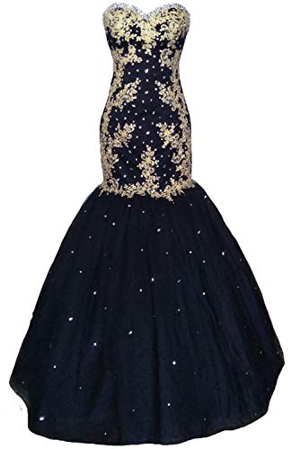 black and gold sheath dress Classic Black and Gold Mermaid Wedding Dresses with One Long Sleeve Black and Gold / Custom Size