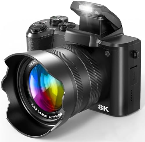Cámara digital 8K para fotografía, cámara de vlogging de enfoque ...