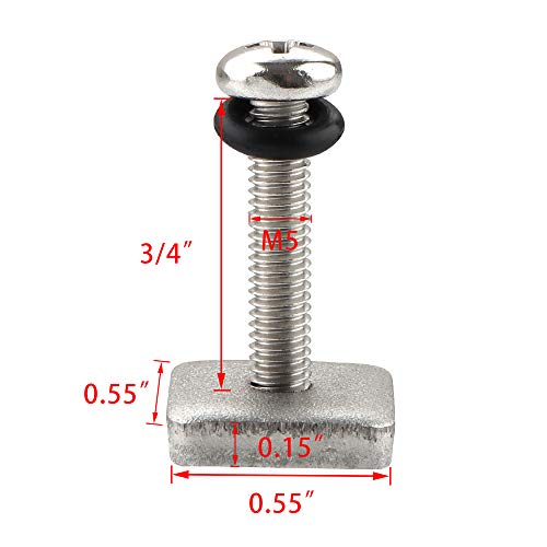 Vturboway 316 Stainless Steel Fin Screw And Plate For Surf Longboard And Sup, 3 Pack, M5 Screw Suitable For Plastic Single Fin #TOP4