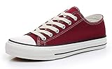 Cull4U Women's NewRetro Low-Top Sneakers Shoes (8.5 M US,Burgundy/White)
