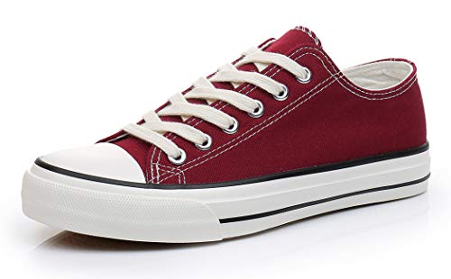 Cull4U Women's Newretro Low-Top Sneakers Shoes (8.5 M Us,Burgundy/White) #TOP9