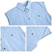 Fommykin Men's Linen Sleeveless Shirts Button Down Beach Tank Top Basic Solid Shirt Vest with Pocket Sky Blue