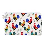 Fashion Small Coin Purse Portable Canvas Coin Bags Travel Change Organizer Pouch Chicken Zipper Cosmetic Pouch