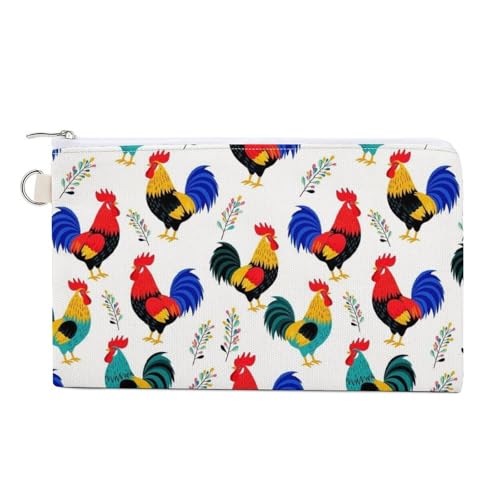 Fashion Small Coin Purse Portable Canvas Coin Bags Travel Change Organizer Pouch Chicken Zipper Cosmetic Pouch
