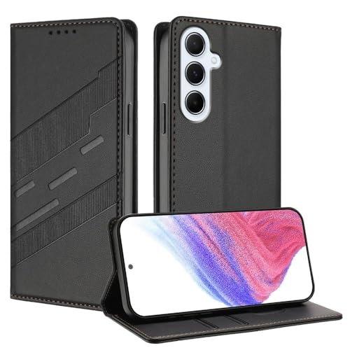 Protection Samsung Galaxy A25 étui clapet rabat magnétique cuir noir