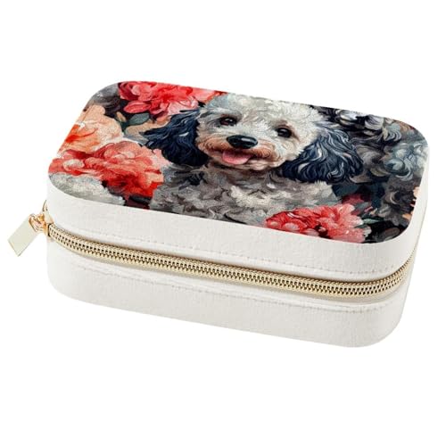 Boîte à bijoux caniche avec miroirs et compartiments bague collier - 2