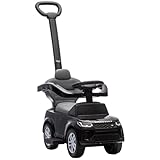 AIYAPLAY Coche Correpasillos 2 en 1 para Niños de 18-36 Meses Land Rover Discovery, Correpasillos con Espacio de Almacenaje, Bocina, Volante, Mango de Empuje y Barandilla Extraíbles, Negro AIYAPLAY Coche Correpasillos 2 en 1 para Niños de 18-36 Meses Land Rover Discovery, Correpasillos con Espacio de Almacenaje, Bocina, Volante, Mango de Empuje y Barandilla Extraíbles, Negro