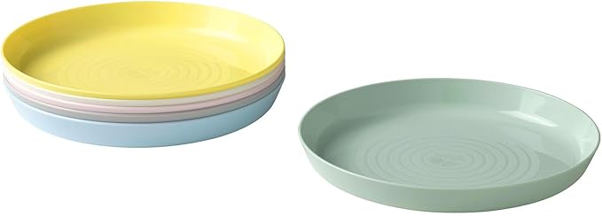 IKEA Kalas Teller, verschiedene Pastellfarben, 6 Stück, BPA-frei