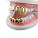 Smileheven Hiphop Teeth Grillz Punk Set Gold/Silver Plated Dental Jewelry (Upper & Lower) Adjustable Snap-on Teeth Covers for Parties, Concerts - Hip Hop Fashion Accessories (Silver,Fang Grillz)